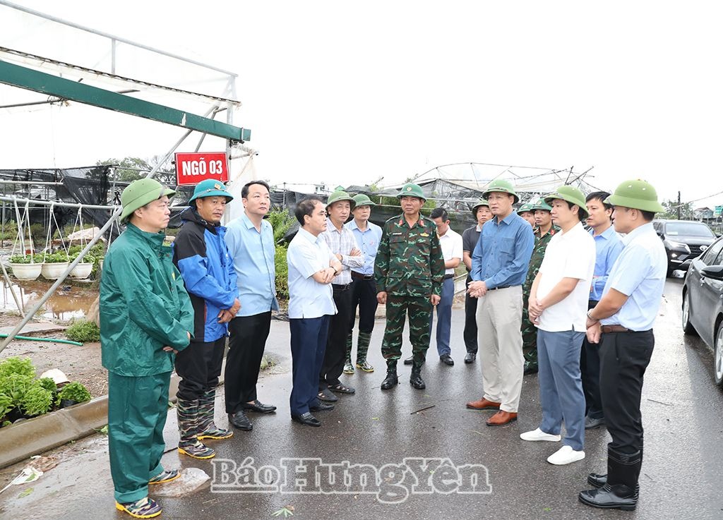 Bí thư Tỉnh ủy Nguyễn Hữu Nghĩa kiểm tra, chỉ đạo công tác khắc phục hậu quả do bão số 3 gây ra